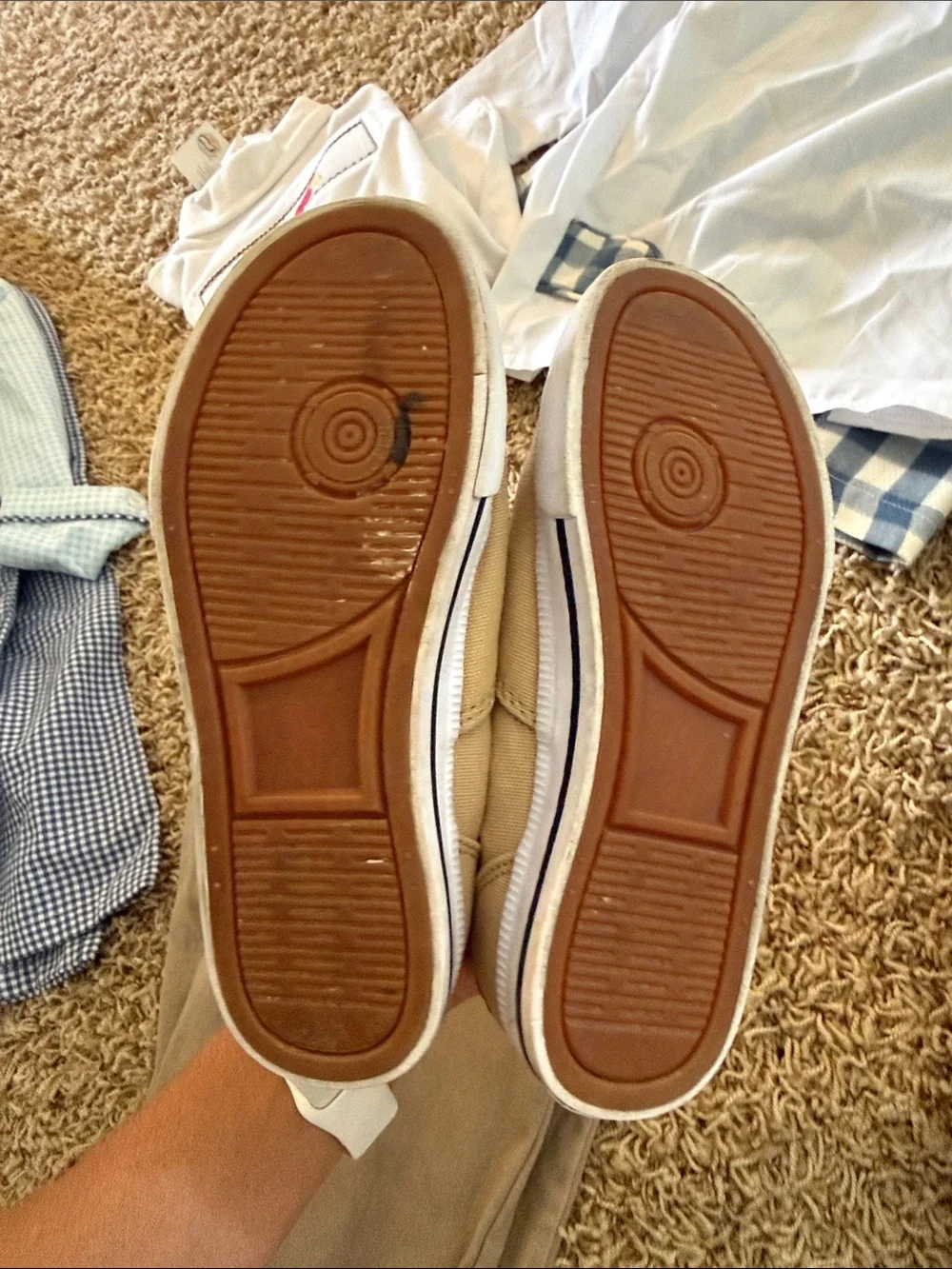 Polo by Ralph Lauren Kids Canvas Slip-On Sneakers in Tan and Brown